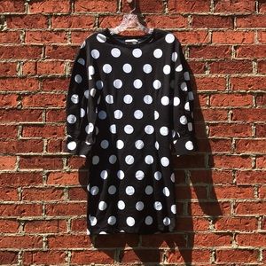 Adorable Zara/Trafaluc black-white polka dot dress